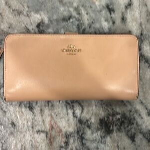 Coach Beige Leather Wallet